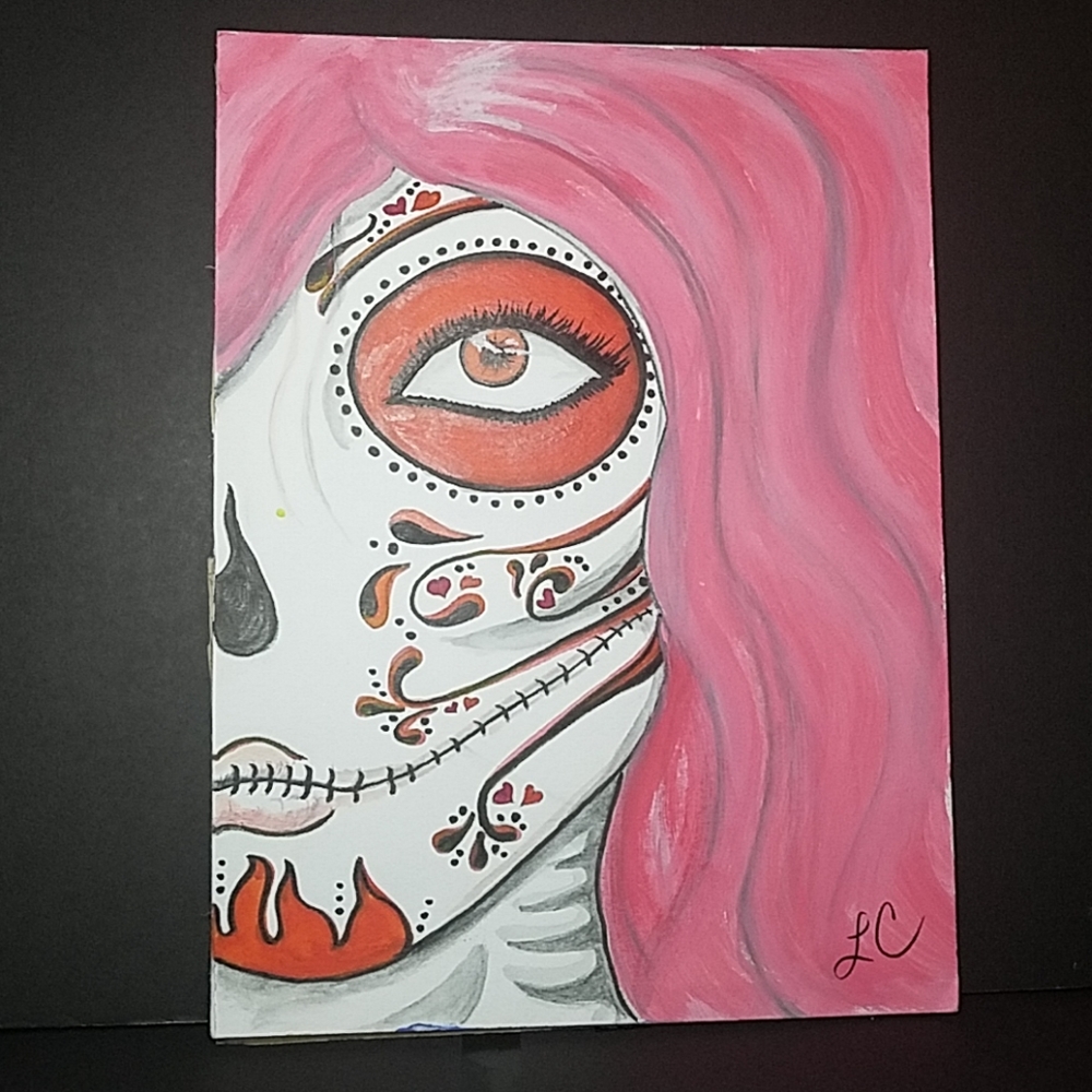 Pink Sugsr Skull Lady
